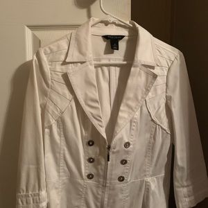 White House Black Market. Nice white jacket